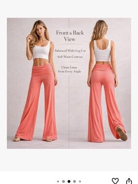 Coral Wide Leg Pants